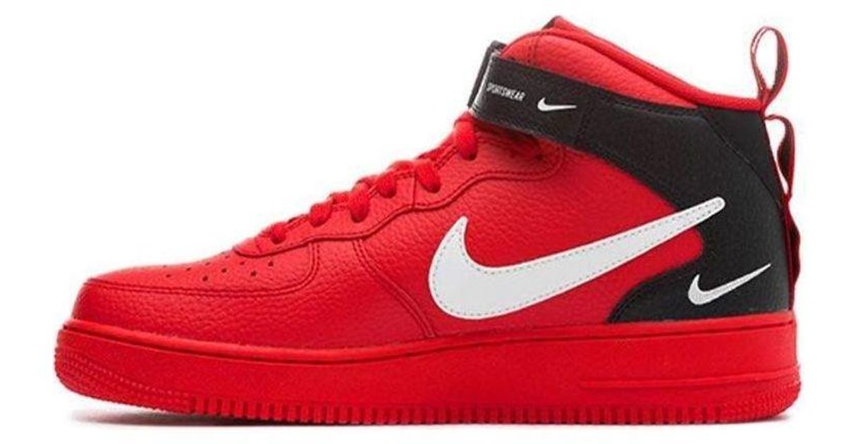 nike air force 1 mid lv8 red