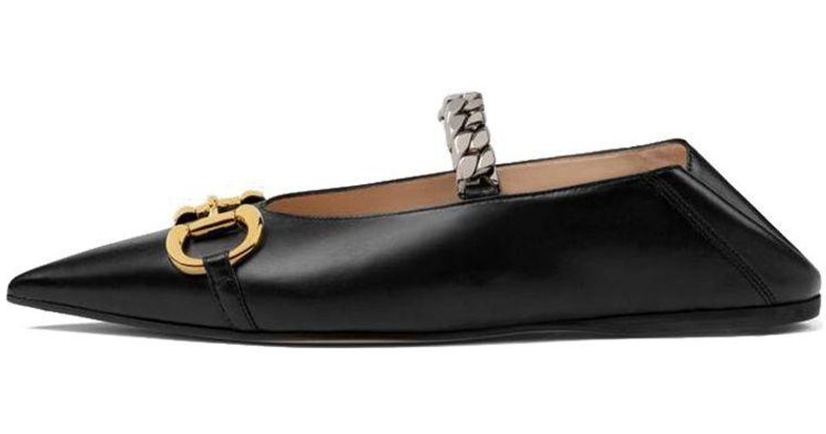 Gucci Ballet Flat With Horsebit Leather in Black Lyst