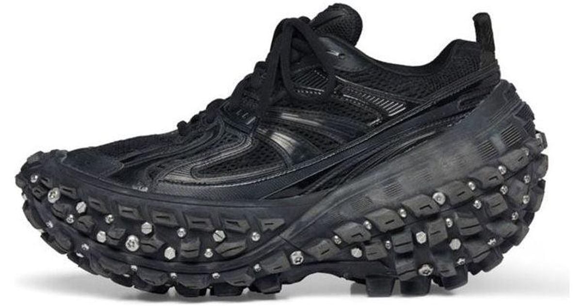Balenciaga Bouncer Defender Screw Sneakers 'Worn Out' in Black for
