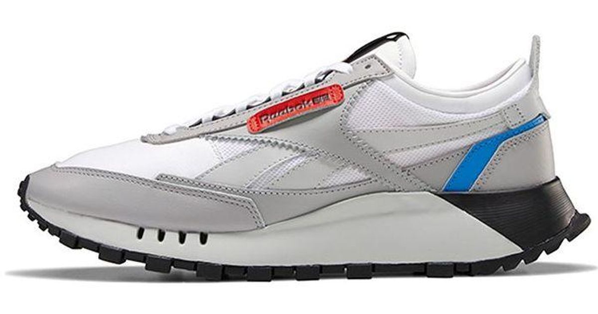 Reebok Classic Leather Legacy Gray White Shoes/sneakers in Blue | Lyst