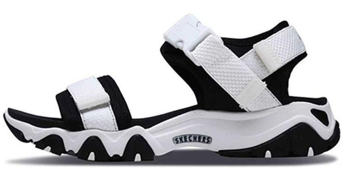 Skechers D'lites 2.0 Sandals White in Black | Lyst