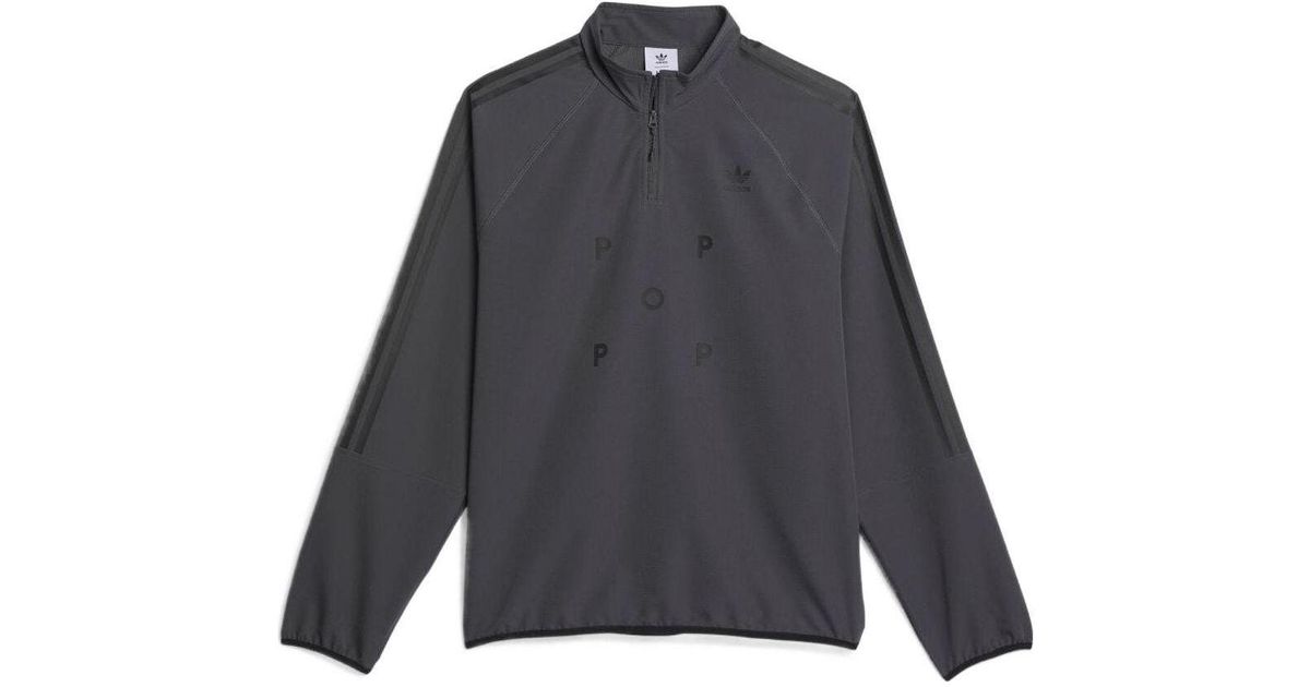 adidas Thermal Long Sleeve Jersey X Pop Trading Company in Grey 