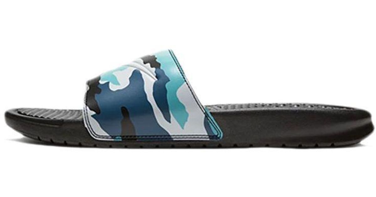 Nike Benassi Jdi Print Slide 'black Blue Camo' for Men | Lyst