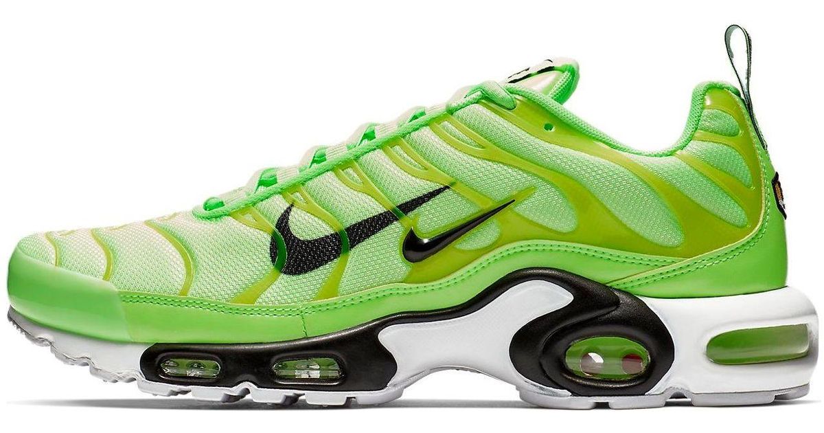 lime green and red air max