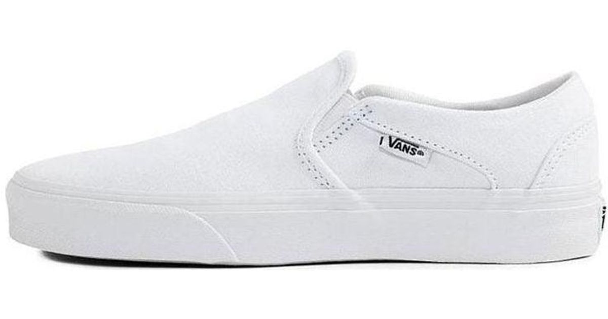 Vans Asher Unisex Slip-On Sneakers True White Canvas main image 0