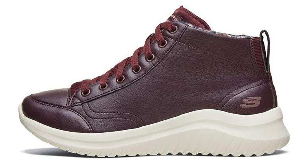 Skechers Ultra Flex 2.0 High-top Running Shoes -wine in Brown | Lyst