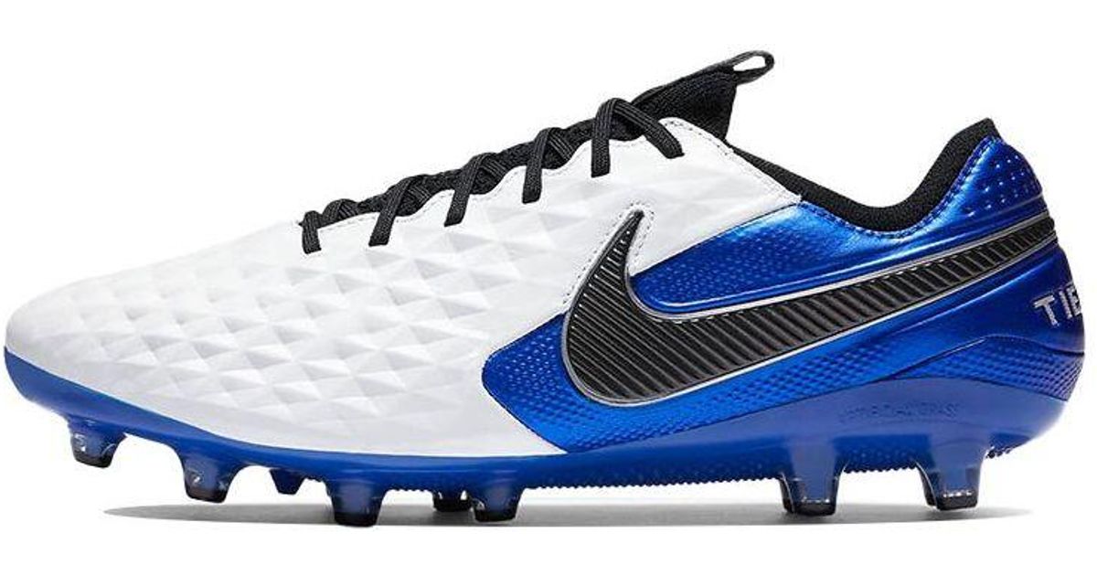 Nike Tiempo Legend 8 Elite Ag-pro Low-top Soccer Shoes White in Blue for  Men | Lyst