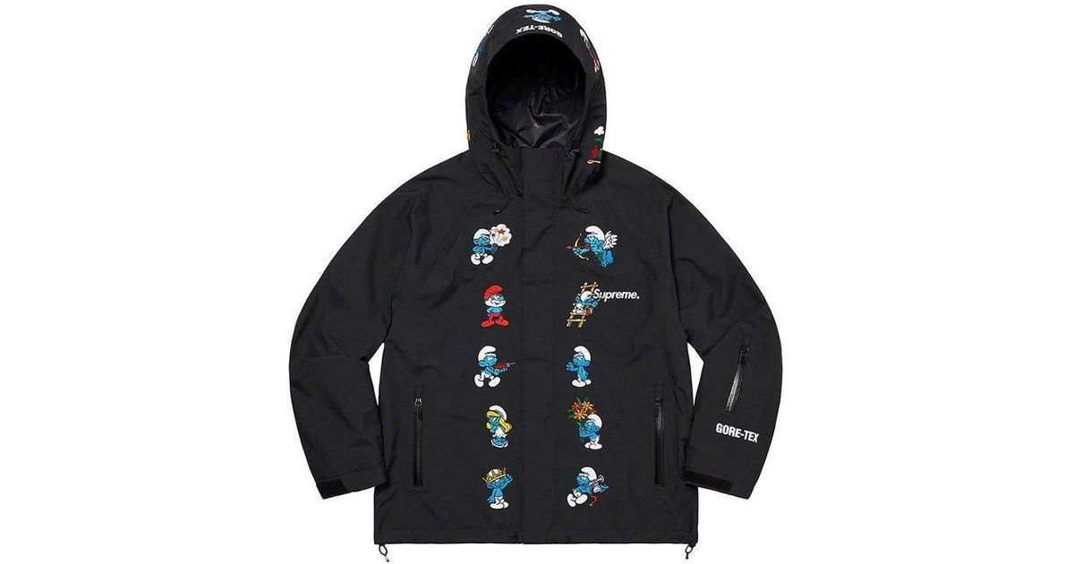 Waterproof Jackets Supreme Smurf Jacket Gore Tex Supreme X Smurfs