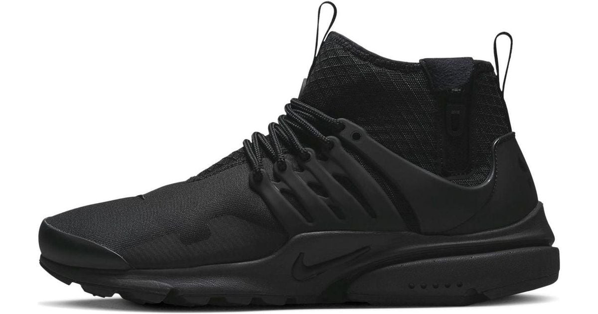 Nike Air Presto Mid Utility 'Triple' in Black for Men Lyst UK
