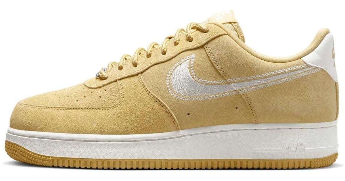 nike air force 1 tan swoosh
