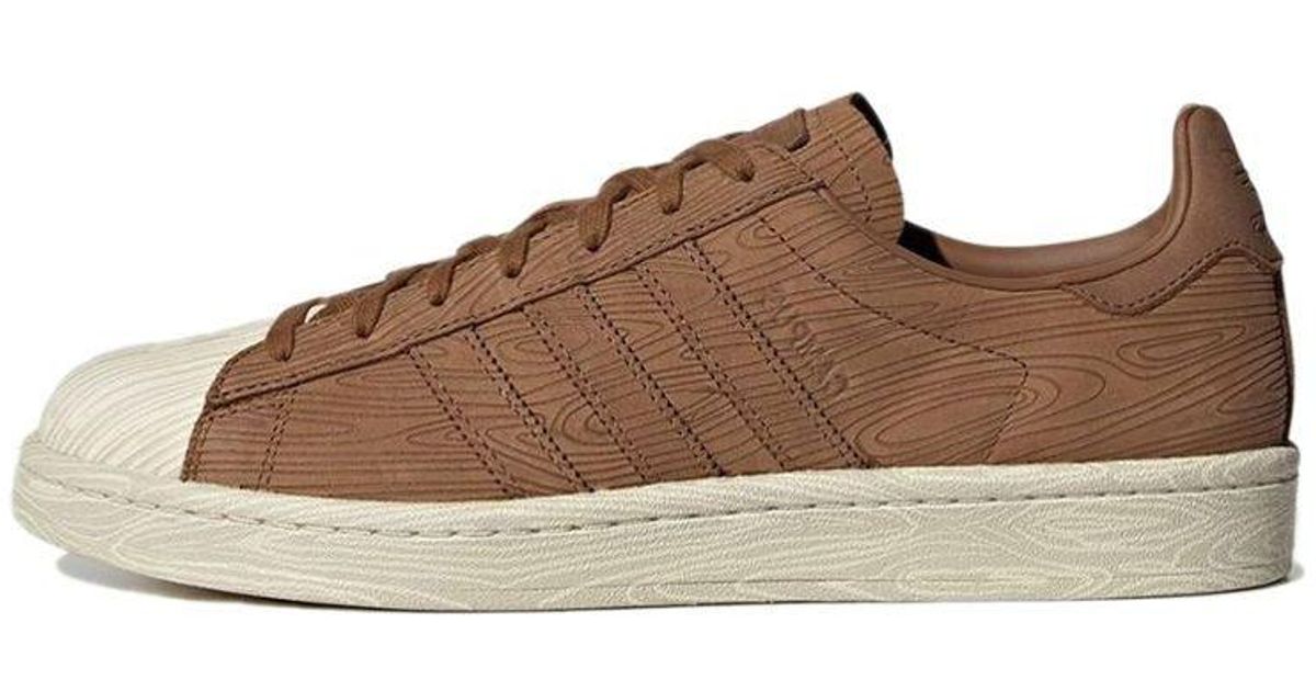 adidas Originals Campus Woodgrain Cozy Casual Skate Shoes Chocolate