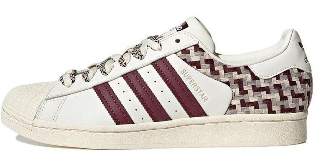 adidas superstar off white maroon