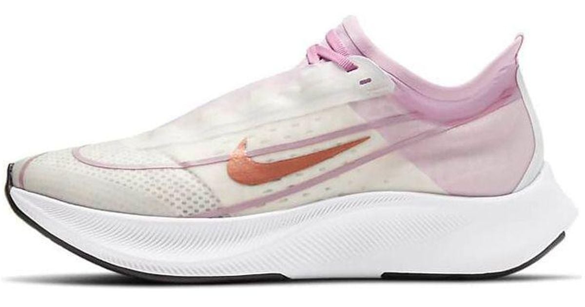 Nike Zoom Fly 3 'white Light Arctic Pink Bronze' | Lyst