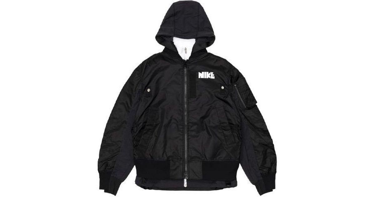 Nike X Sacai Double Layer Contrasting Hooded Jacket Asia Sizing in