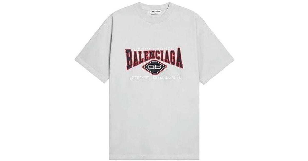 Balenciaga Bb Authentic Jersey Apparel T-Shirt Large Fit 'Light