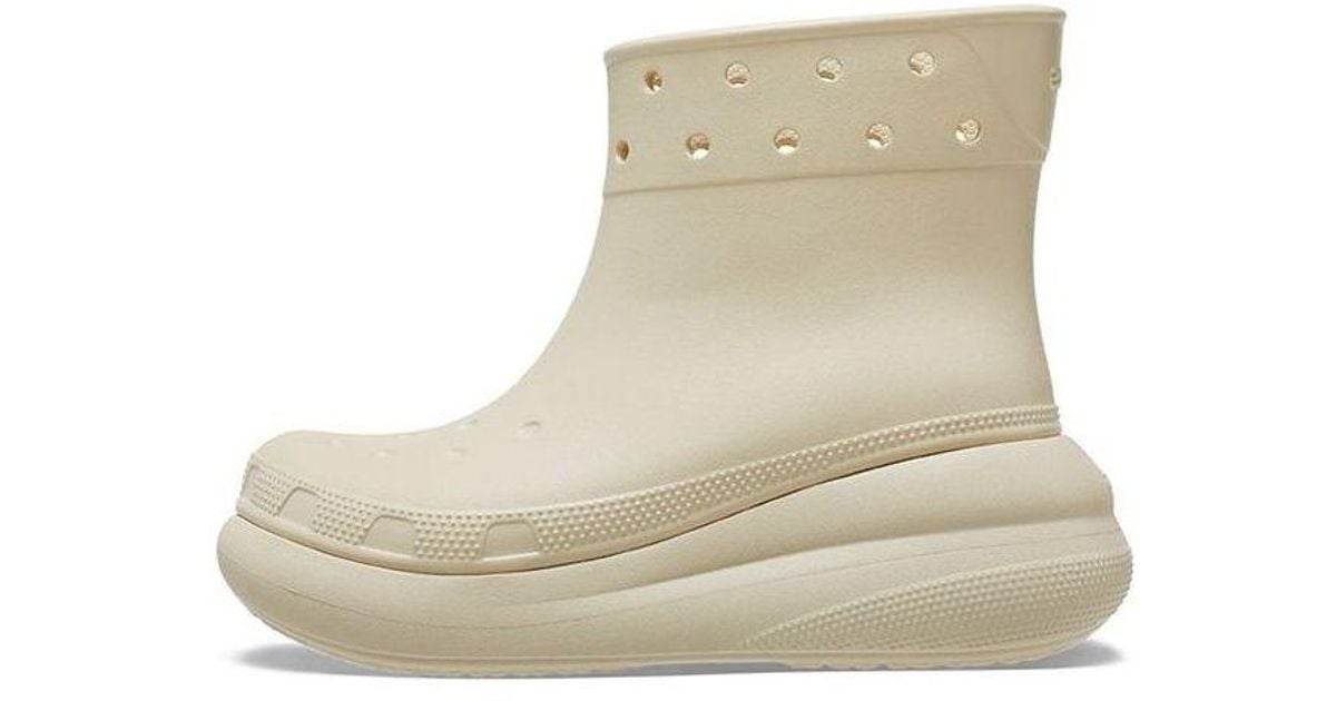 Toe Less Boot Crocs Crocs™ Crush Platform Rain Boots – Waterproof in Natural | Lyst