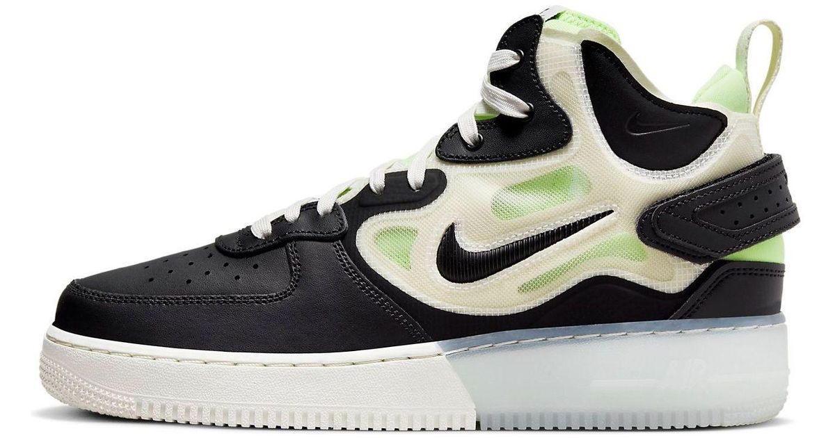 Nike Air Force 1 Mid React Neon in Black for Men Lyst UK