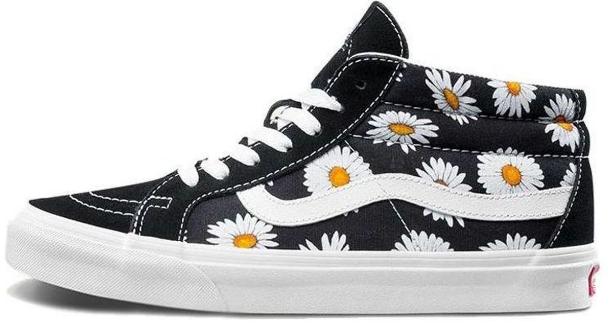 Pattern Design Vans Vans Sk8-Mid Flower Pattern in Black for Men | Lyst