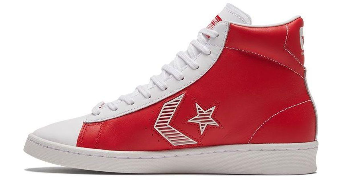 Converse Rivals Pro Leather in Red for Men | Lyst