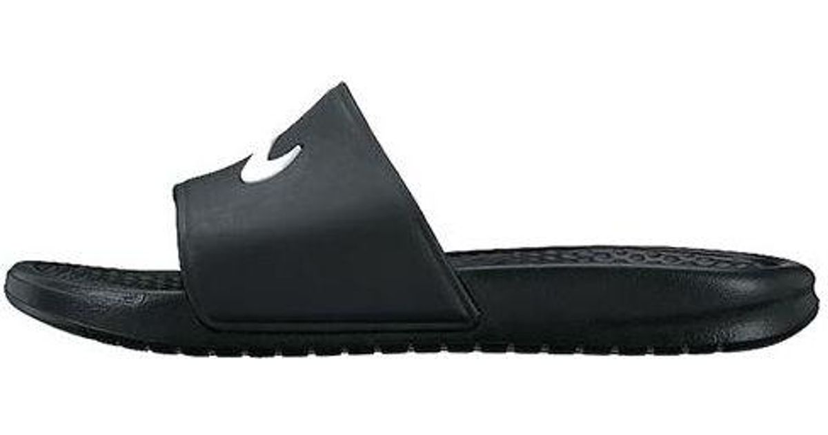 Nike Benassi Shower Slide (w) Black White Slippers | Lyst