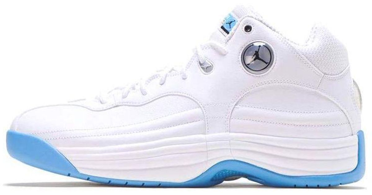 jumpman jordans blue and white