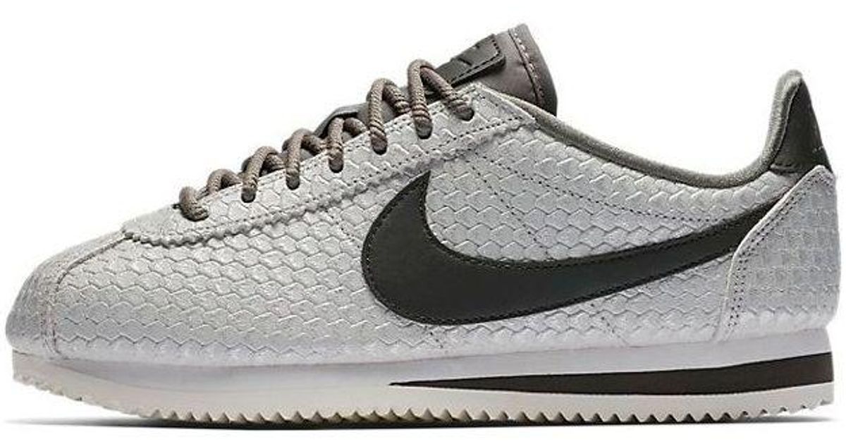 nike cortez silver