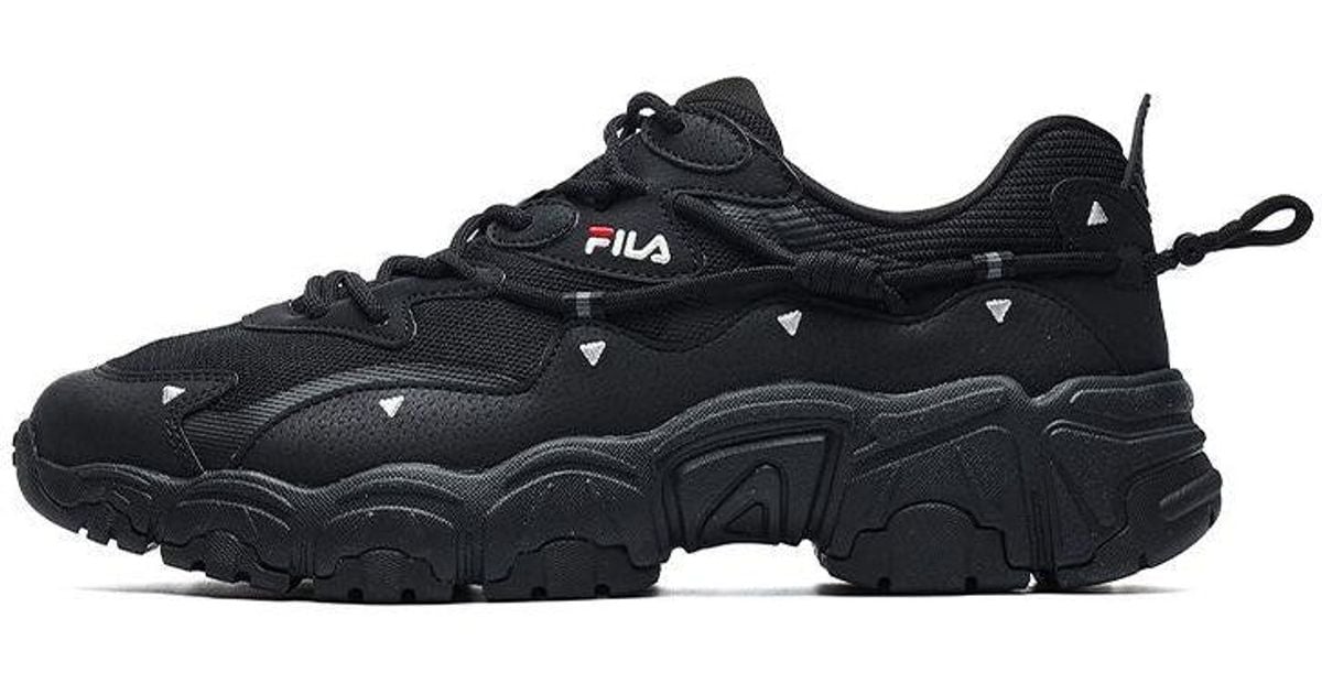 Fila Low Top Running Shoes 'black White' for Men | Lyst