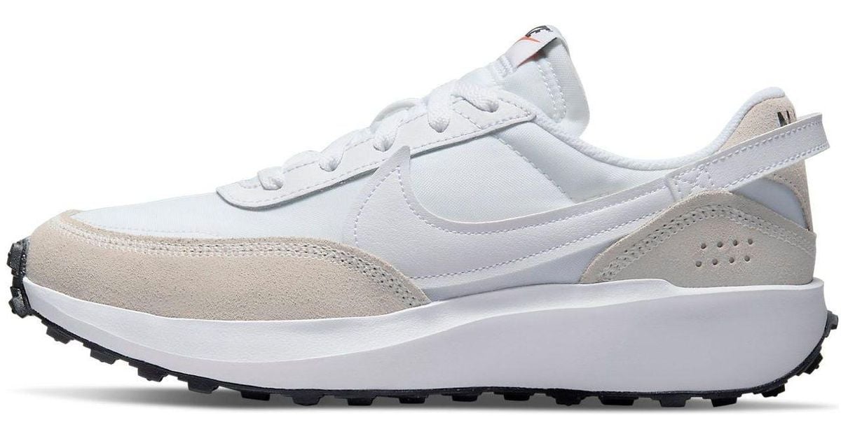 nike waffle white grey