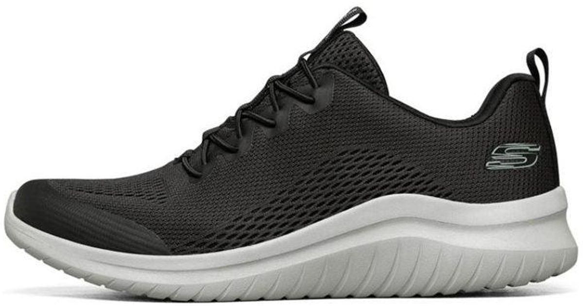 skechers black & white ultra flex statements trainers