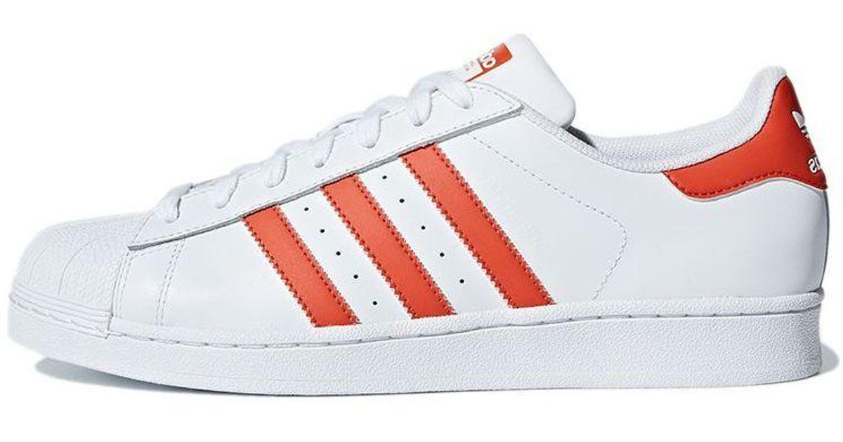 adidas Originals Adidas Superstar 'orange' in White for Men | Lyst