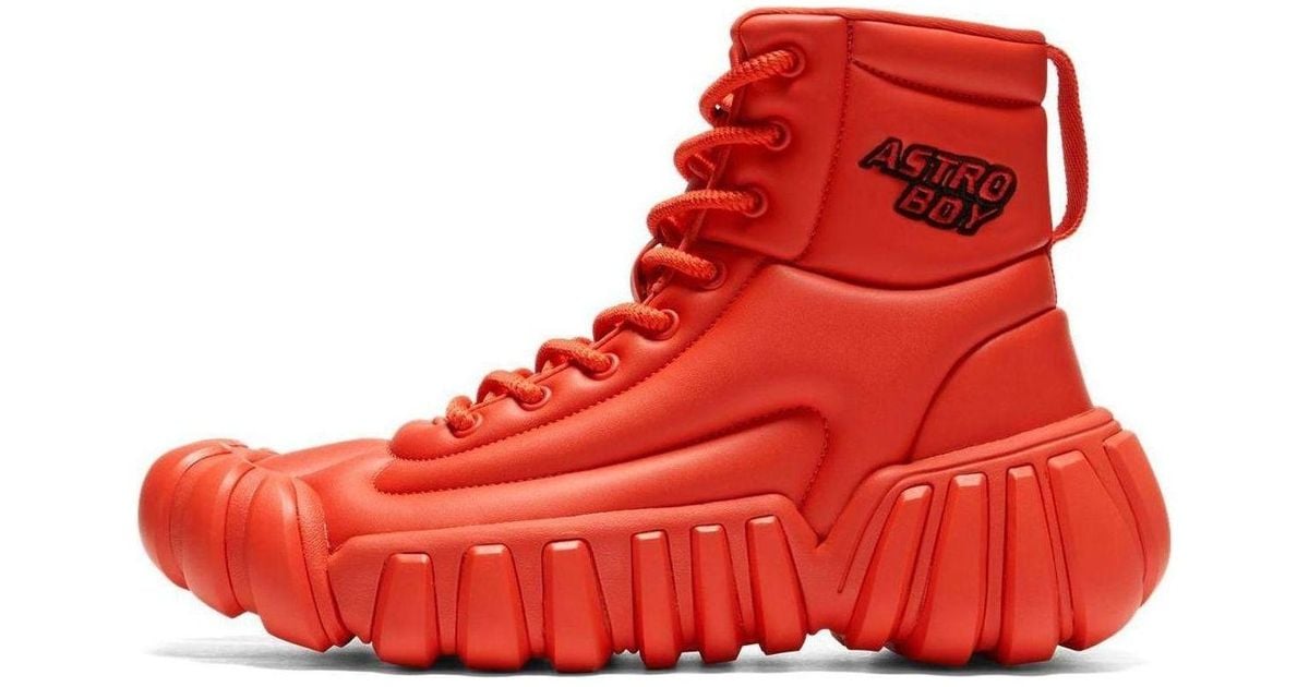 Onitsuka Tiger X Astro Boy Dentigre Puff Boot 'Fiery' in Red for