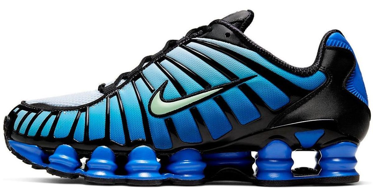 nike shox light blue