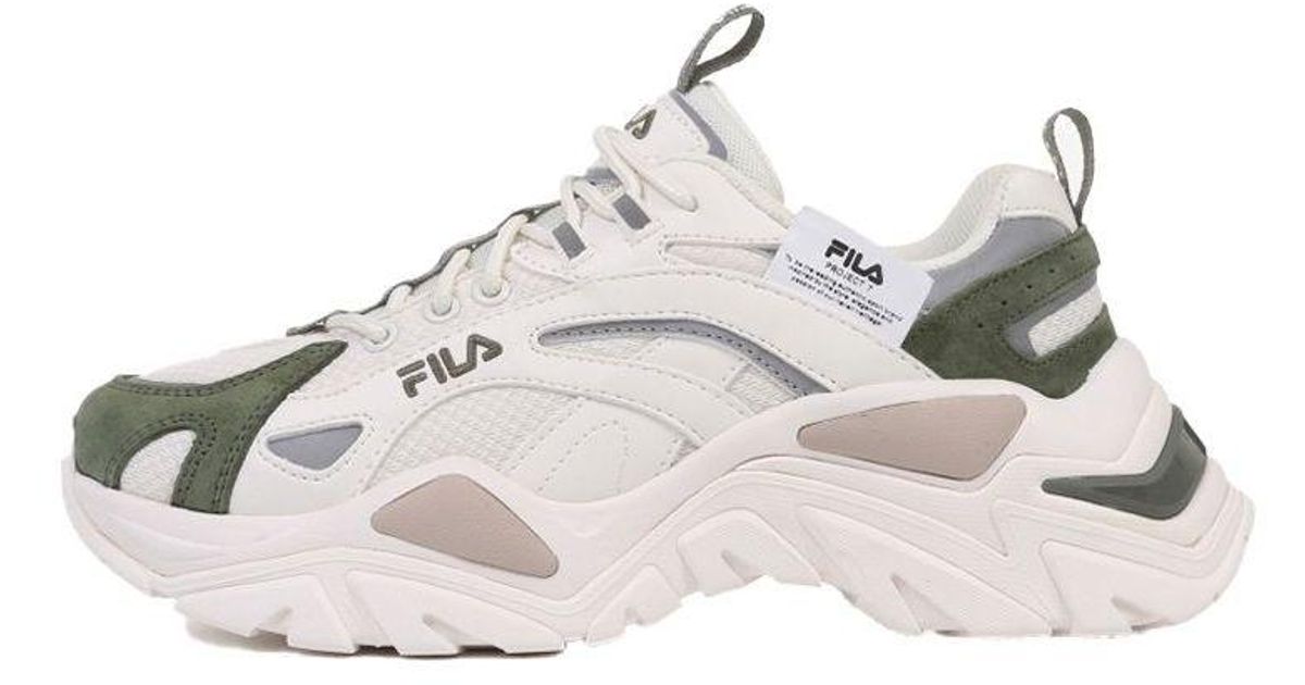 Fila Project 7 Interaction Light Low Top Running Shoes White/green | Lyst