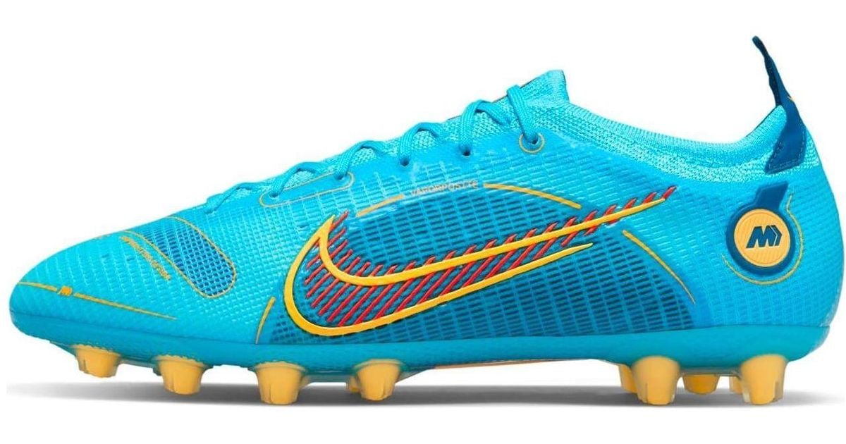 Nike Mercurial Vapor 14 Elite Hg Hard Ground Soccer Shoes in Blue