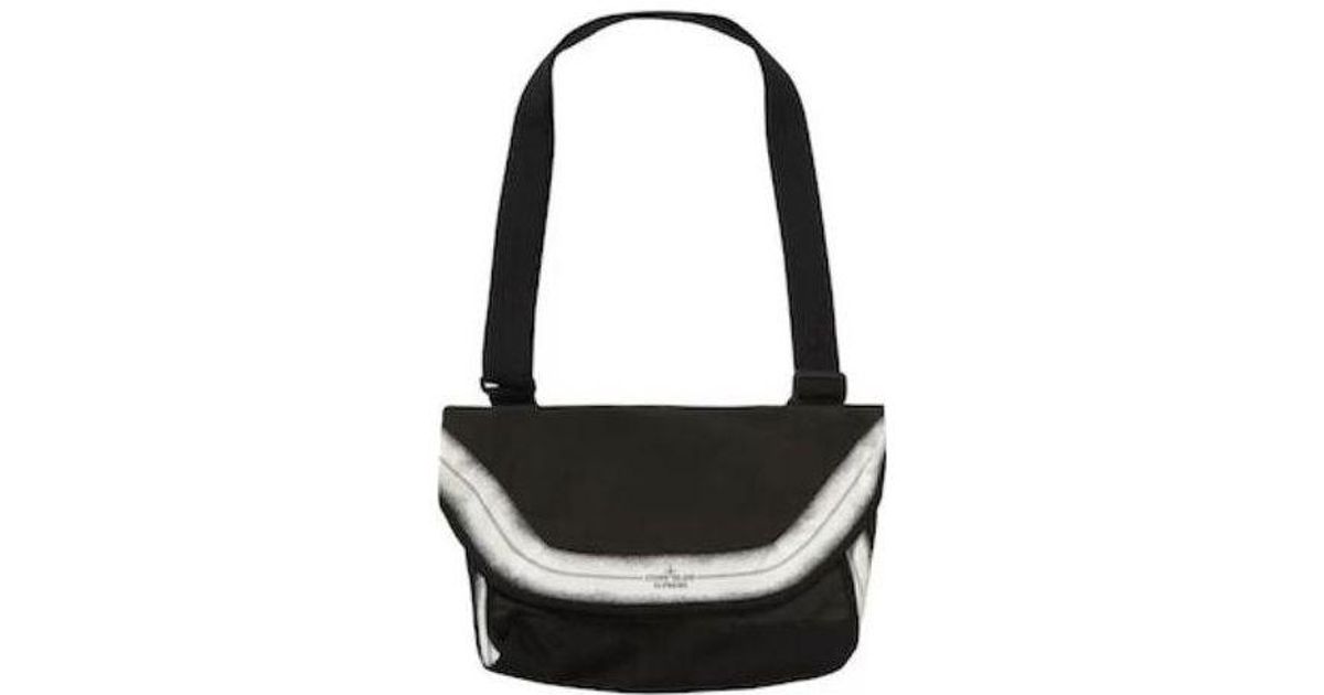 Supreme X Stone Island Stripe Messenger Bag in Black for Men | Lyst UK