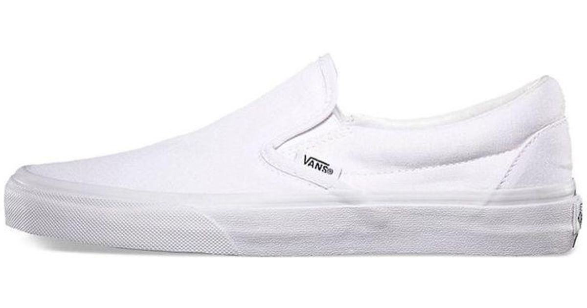 Vans Classic Slipon 'white Canvas' for Men Lyst