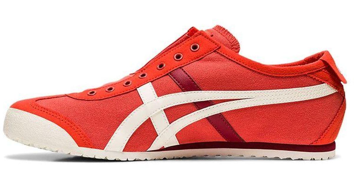 onitsuka tiger red slip on