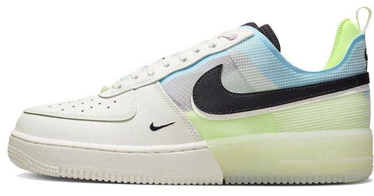 Nike Air Force 1 React Low Tops Casual Skateboarding Shoes White Black  Green in Blue for Men | Lyst