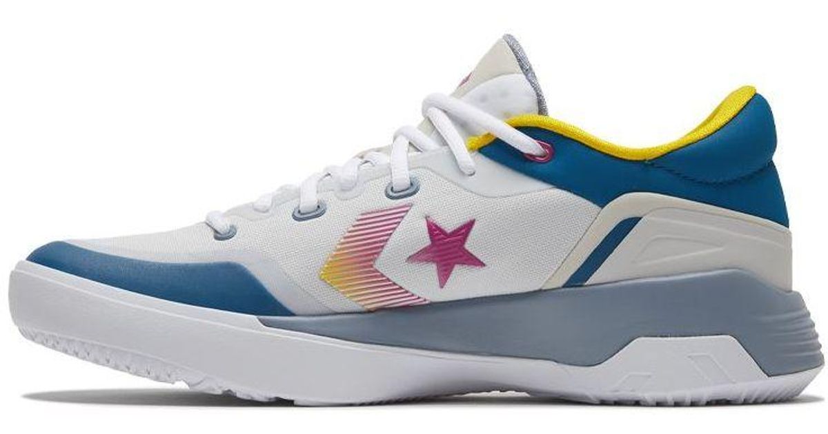 Converse G4 Basketball Shoes White Blue Lyst