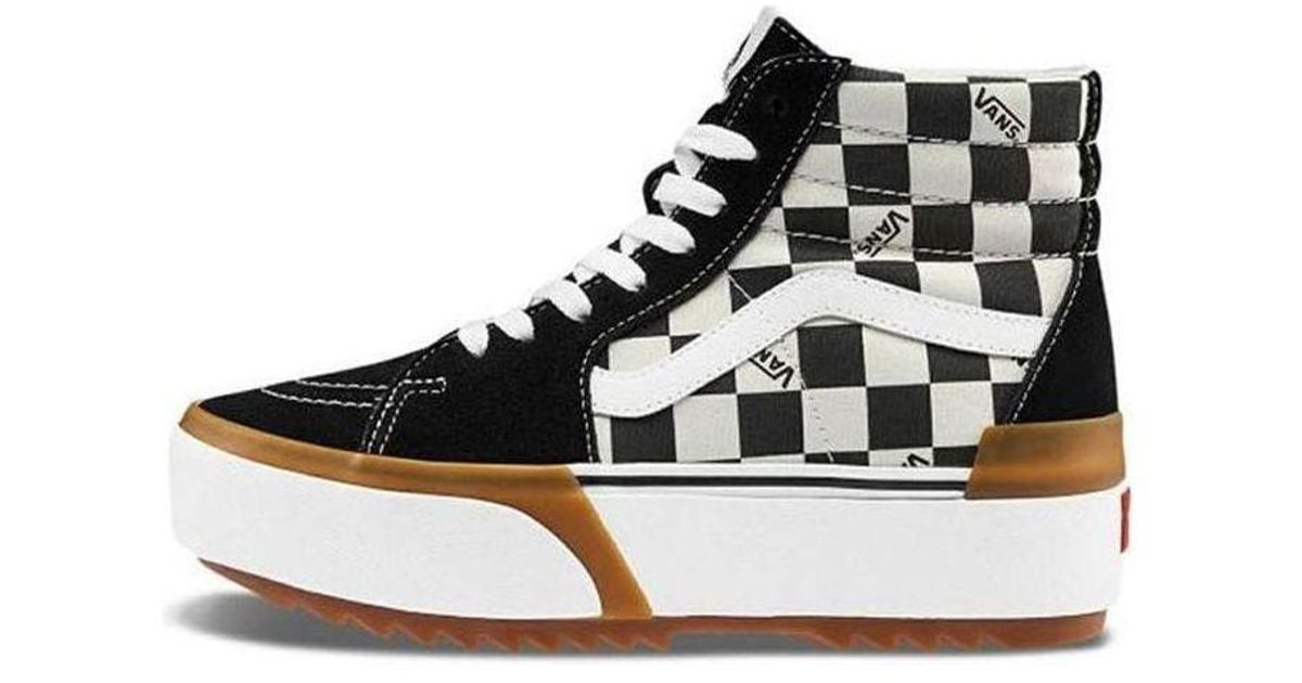 Vans Sk8-Hi Stacked 'Checkerboard' in Black for Men Lyst UK