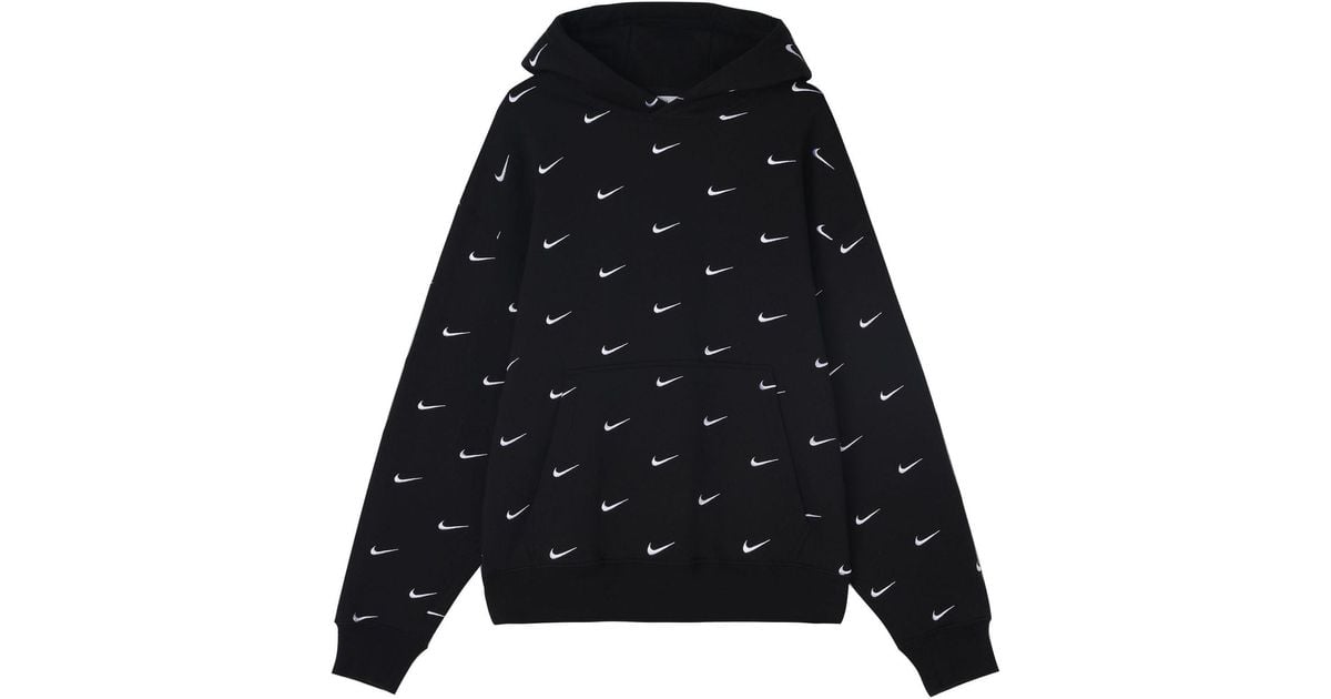 nike all over print swoosh hoodie herren
