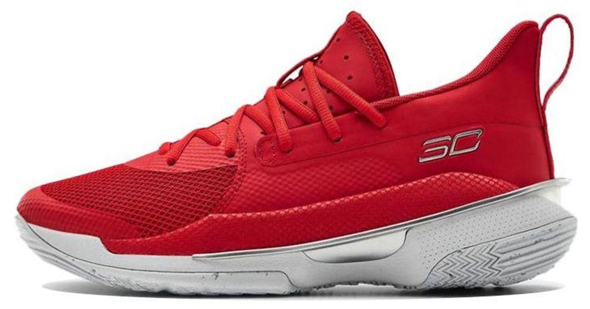 Under Armour Curry 7 Team in Red for Men | Lyst