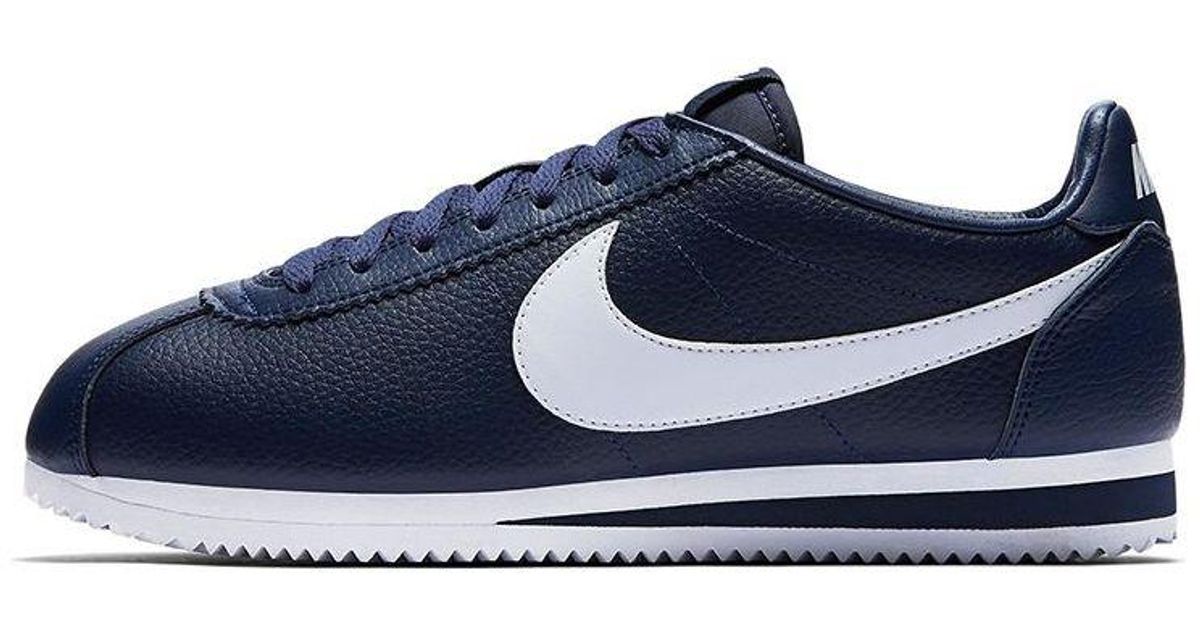 Nike Cortez Leather 'midnight Navy' in Blue for Men | Lyst