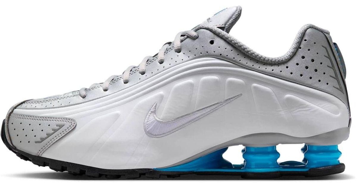 Shox R4 Maen Nike Shox R4 'Metallic Lagoon' in White for Men | Lyst UK