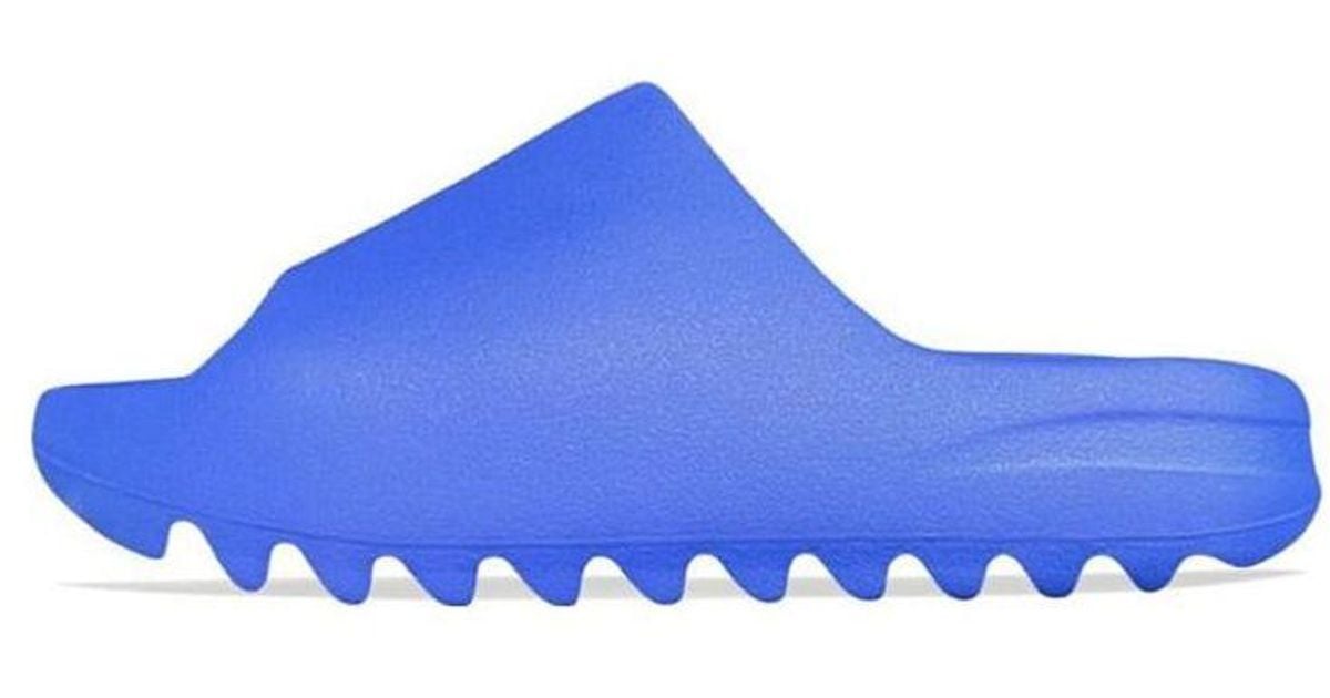 adidas Yeezy Slides 'azure' in Blue for Men | Lyst