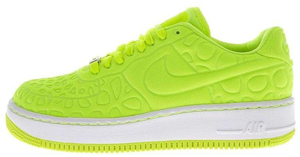Nike Air Force 1 Af1 Upstep Plush in Yellow | Lyst