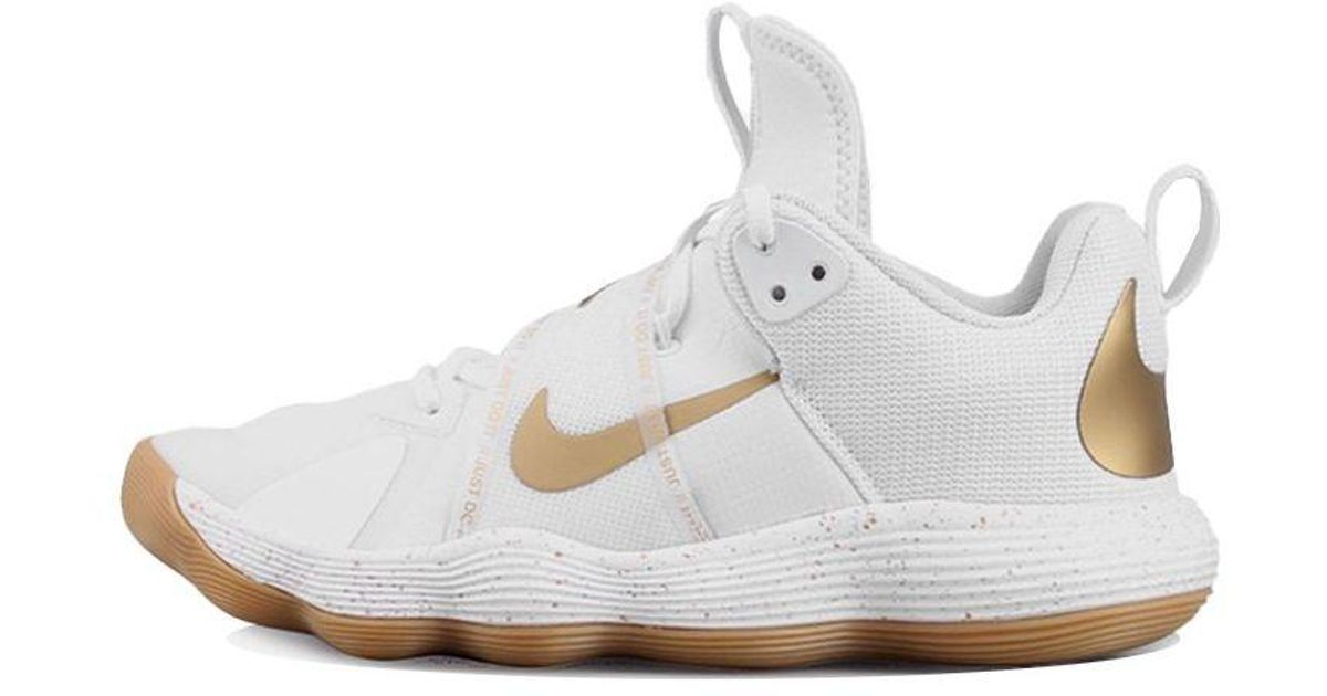 Nike React Hyperset 2017 Lowtop Volleyball Shoes White/gold Lyst