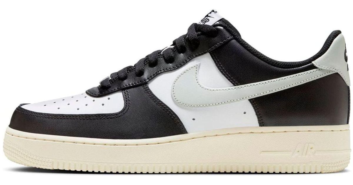 black and white air force 1s