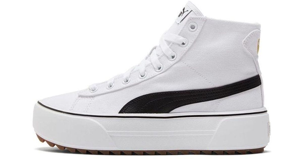 PUMA Kaia Mid Cv Leisure Sneakers White/black/gold | Lyst