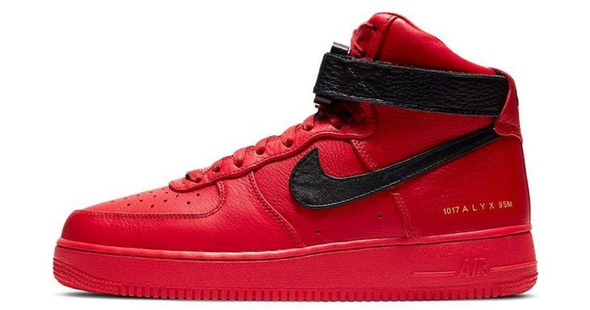Nike 101 Alyx Sm X Air Force 1 High-top Sneakers Black/red | Lyst